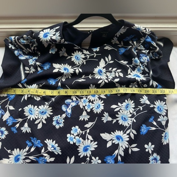 Ann Taylor Floral Ruffle Hem Shift Dress Size XXL - Picture 6 of 11